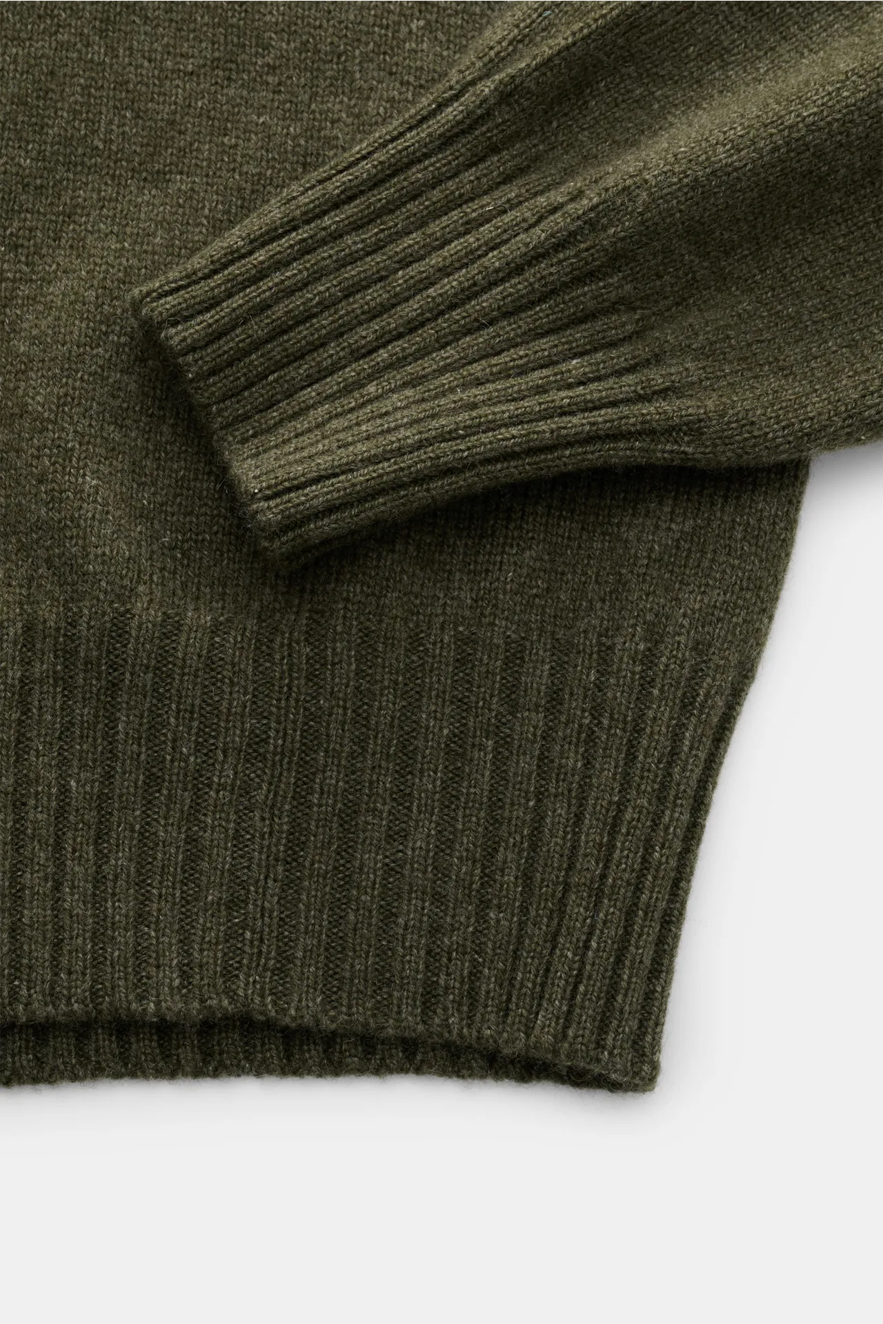 Malo - Herren - Cashmere Rundhalspullover graugrün meliert – Bild 3