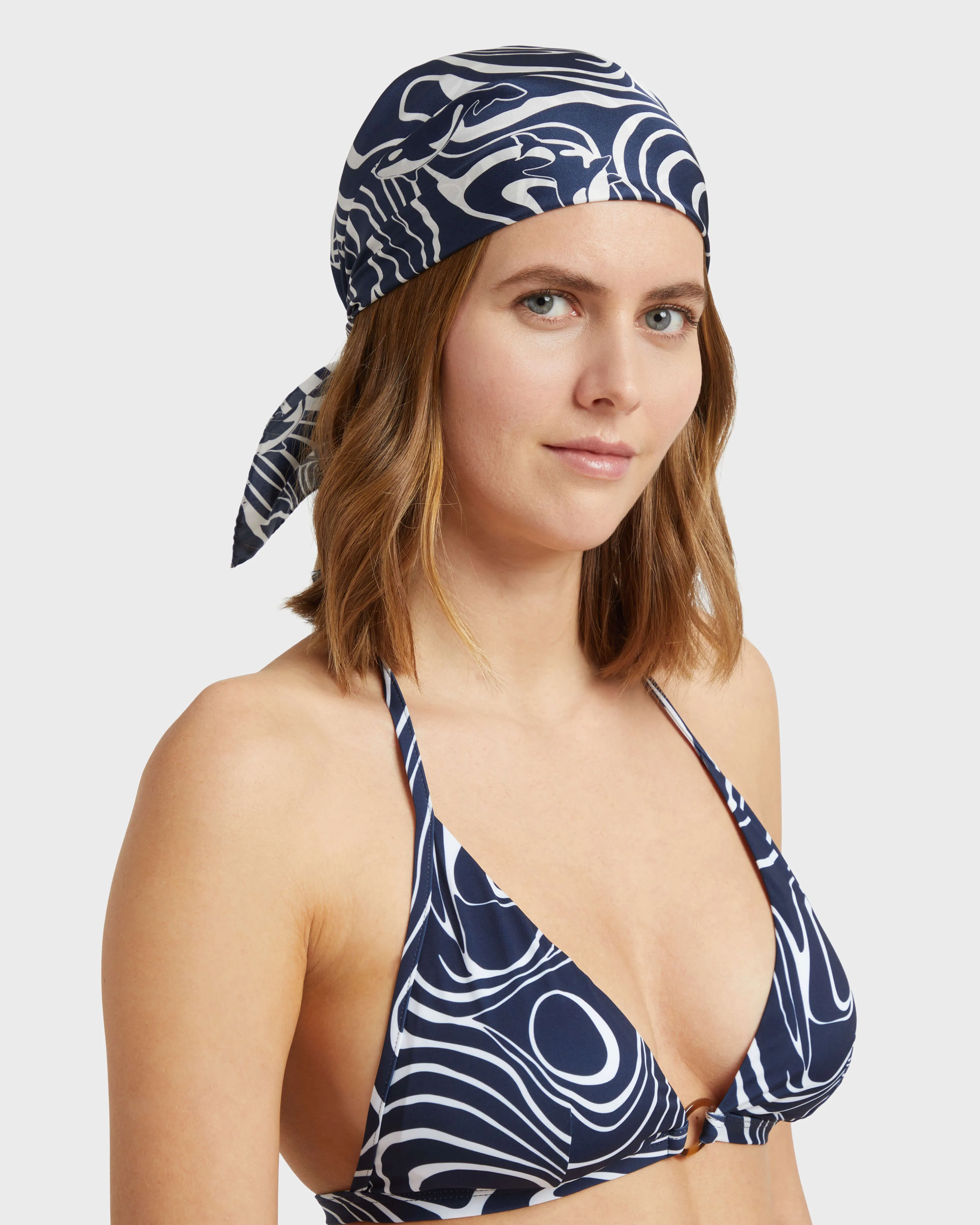 Vilebrequin - Waves Unisex-schal - Halstuch - Carre65 - Blau - Größe OSFA – Bild 3