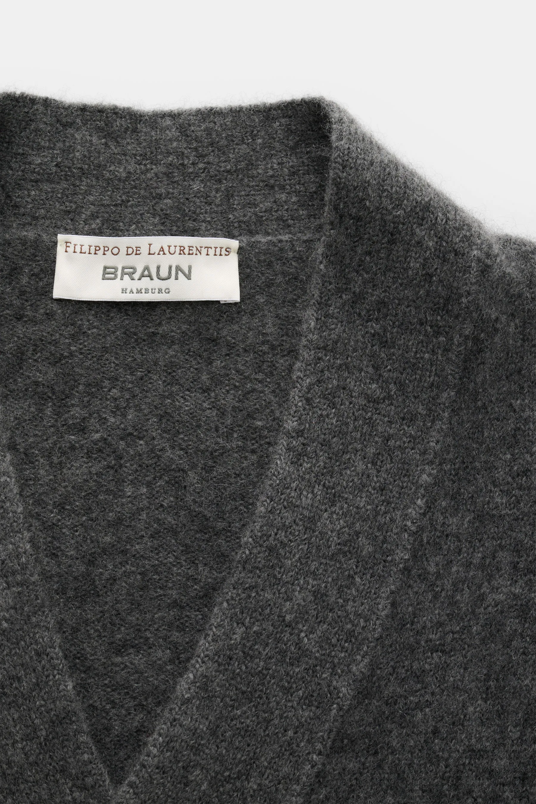 Filippo de Laurentiis - Herren - Cardigan dunkelgrau meliert – Bild 2