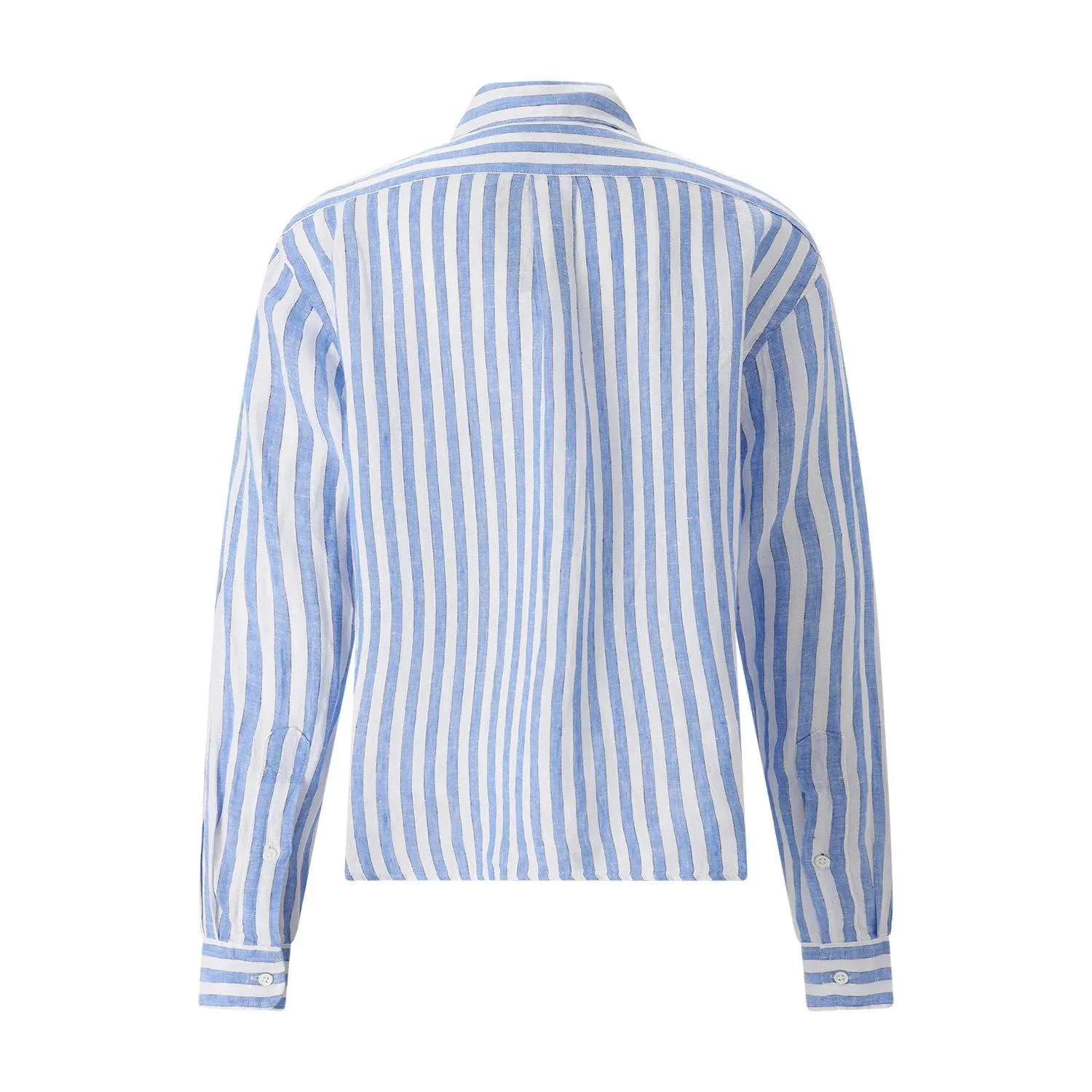Polo Ralph Lauren - Striped Linen Shirt - Größe M - blau – Bild 2