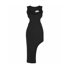 FENG CHEN WANG - Double Collar Dress - Größe M - schwarz FENG CHEN WANG - Double Collar Dress - Größe M - schwarz