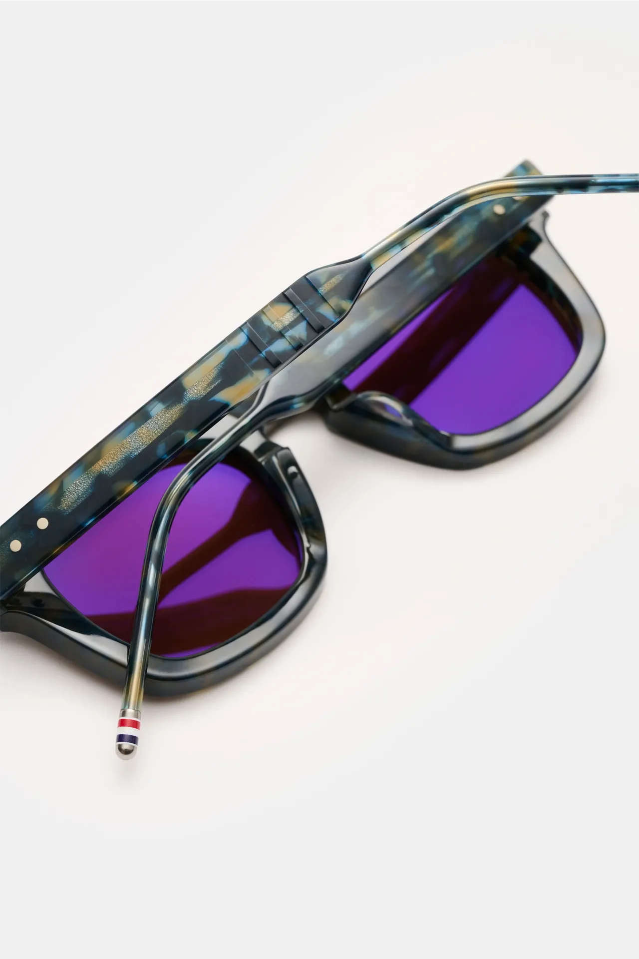 Thom Browne - Herren - Sonnenbrille dunkelblau gemustert – Bild 3