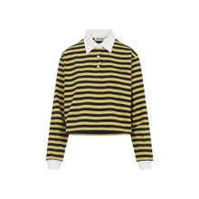 Miu Miu - Cropped Polo T-Shirt With Horizontal Stripes - Größe S - bunt Miu Miu - Cropped Polo T-Shirt With Horizontal Stripes - Größe S - bunt