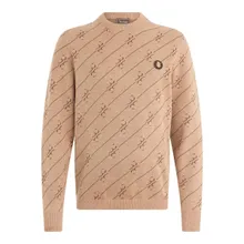 BILLIONAIRE - Round Neck Pullover All-Over Bb - Größe L - beige BILLIONAIRE - Round Neck Pullover All-Over Bb - Größe L - beige
