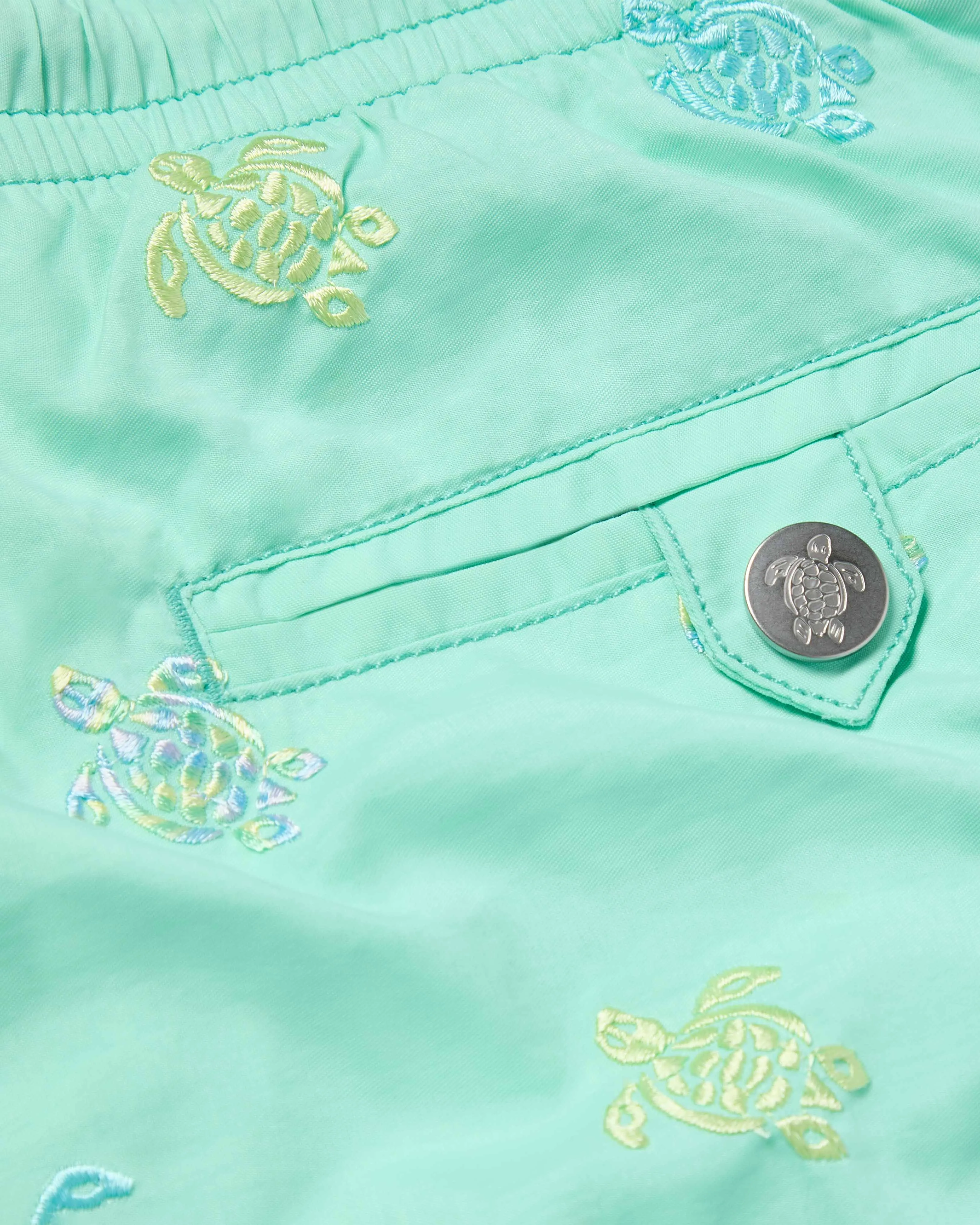 Vilebrequin - Herren-badeshorts Micro Tortues Diagonales Bestickt – Limitierte Auflage - Bademode - Mistral - Grün - Größe S – Bild 5