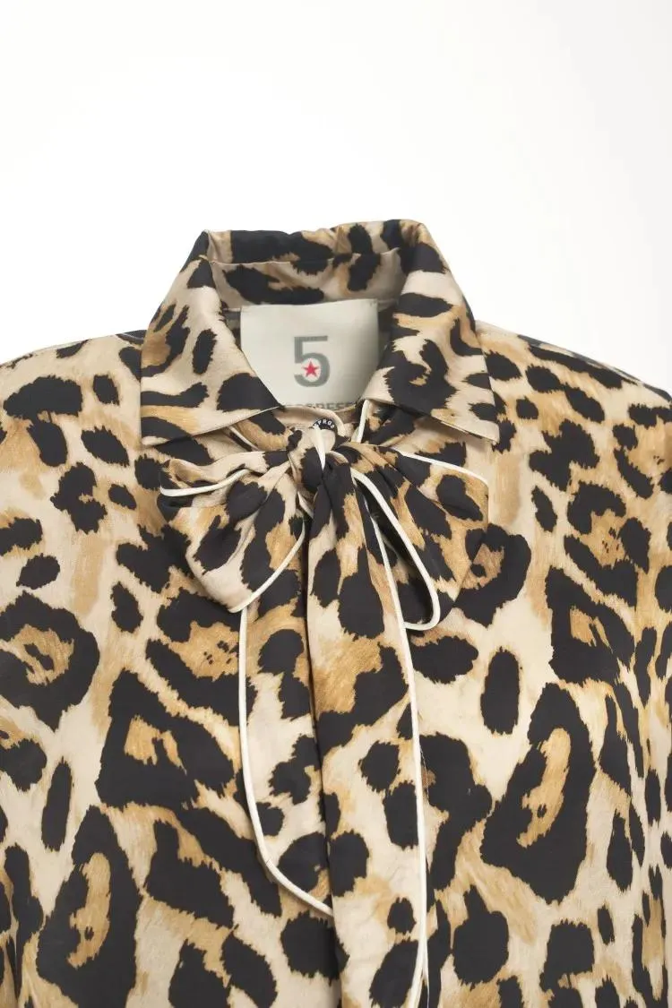 5 Progress - Beige Blouse With Bow Tie Collar - Größe S - grau – Bild 3