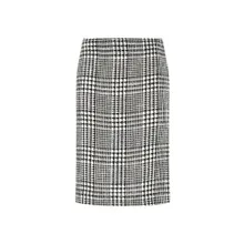 GIANLUCACA PANNOLO - Houndstooth Midi Skirt – White - Größe 40 - weiß GIANLUCACA PANNOLO - Houndstooth Midi Skirt – White - Größe 40 - weiß
