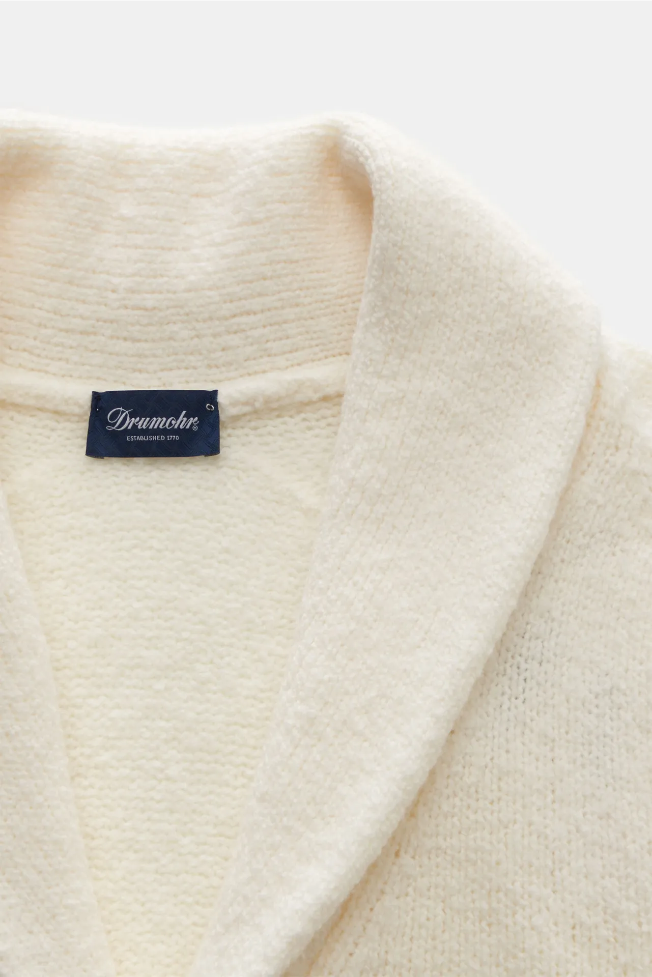 Drumohr - Herren - Merino Cardigan creme – Bild 2