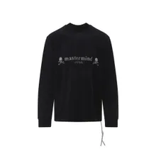 Mastermind Japan - Long-Sleeve Black T-Shirt With Graphic Skull Desig - Größe L - schwarz Mastermind Japan - Long-Sleeve Black T-Shirt With Graphic Skull Desig - Größe L - schwarz