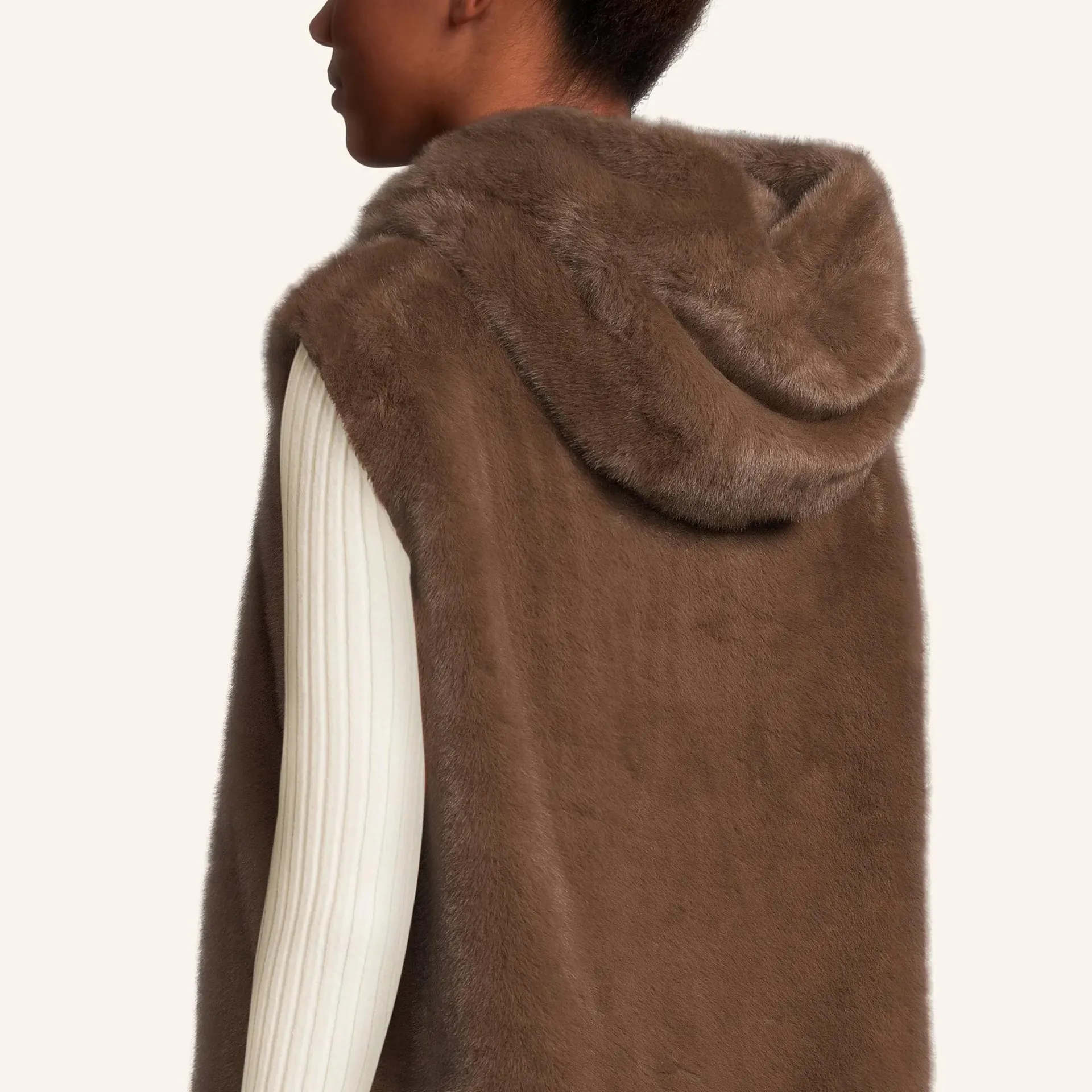 Blonde No8 - Kunstpelz-Weste ASHLEY - Größe 38 DAMEN - braun – Bild 2