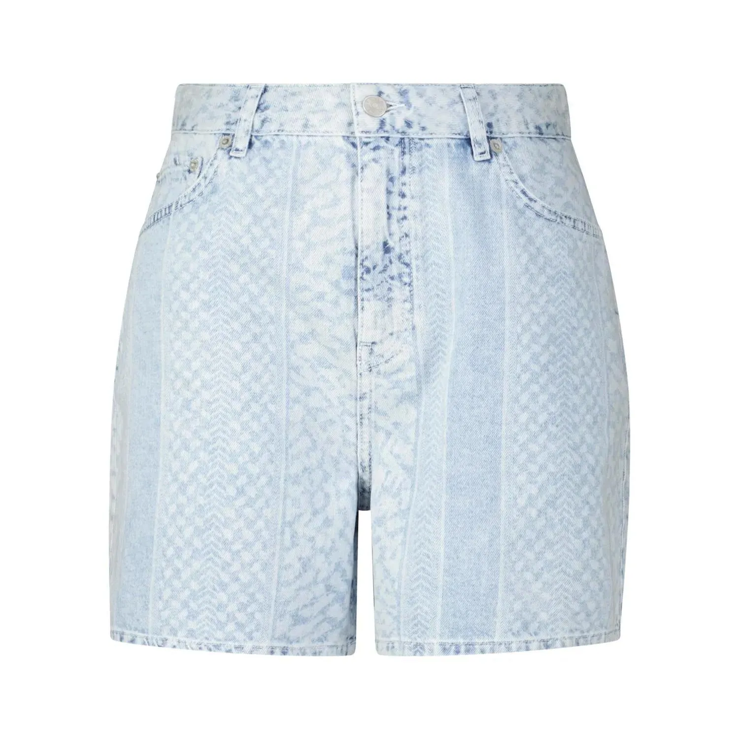 Lala Berlin - Jeansshorts Pippa mit Muster - Größe L - blau Lala Berlin - Jeansshorts Pippa mit Muster - Größe L - blau