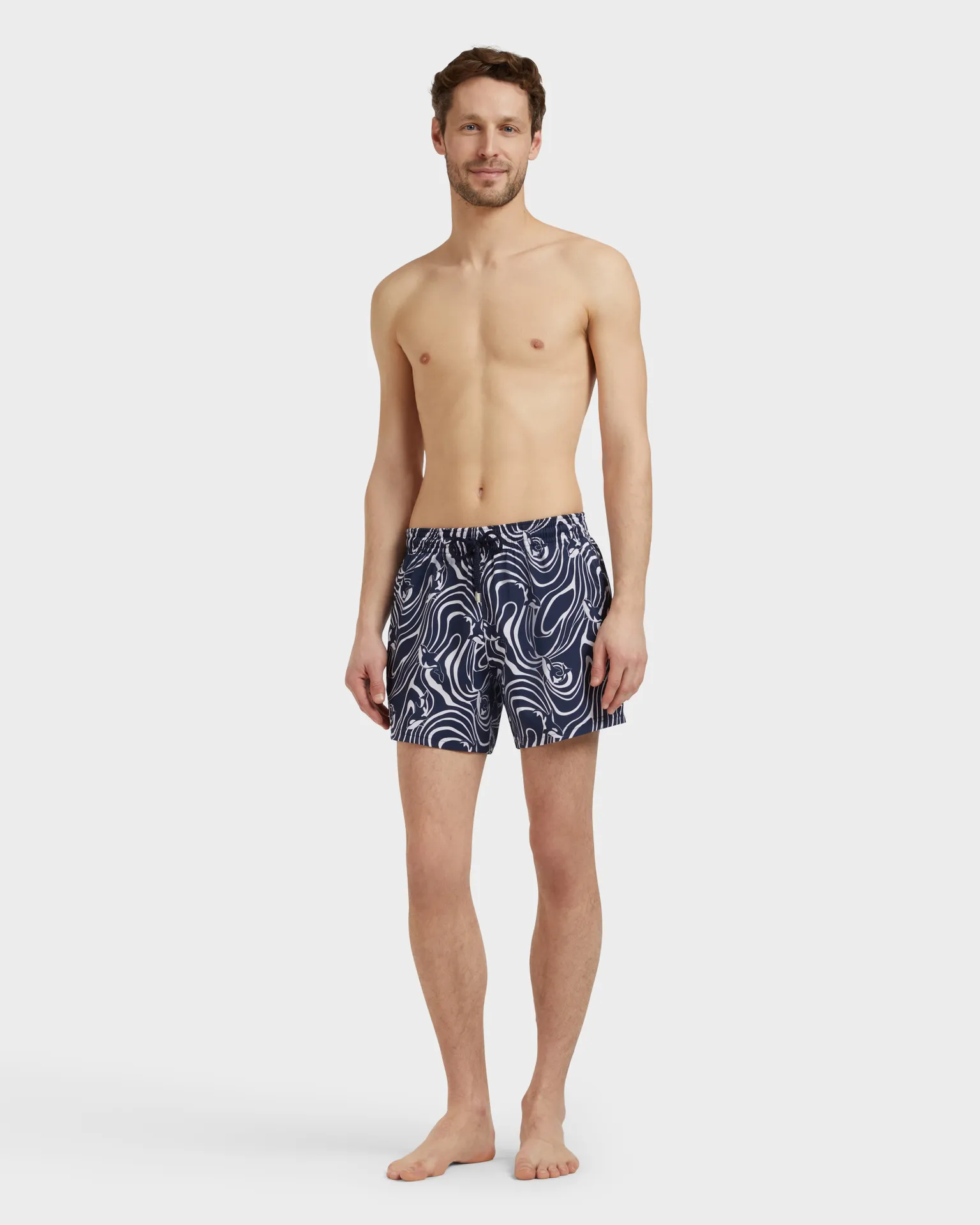 Vilebrequin - Kurze Orcas Stretch-badeshorts Für Herren - Bademode - Monrise - Blau - Größe L – Bild 3