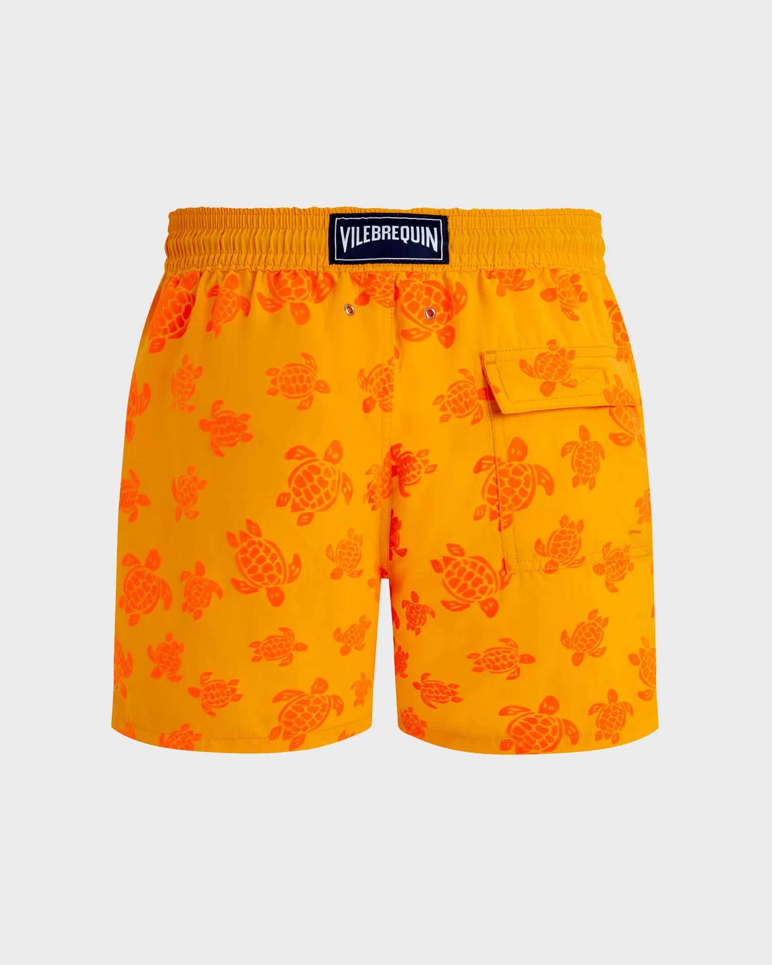 Vilebrequin - Beflockte Ronde Des Tortues Badeshorts Für Herren - Bademode - Moorea - Orange - Größe L – Bild 2