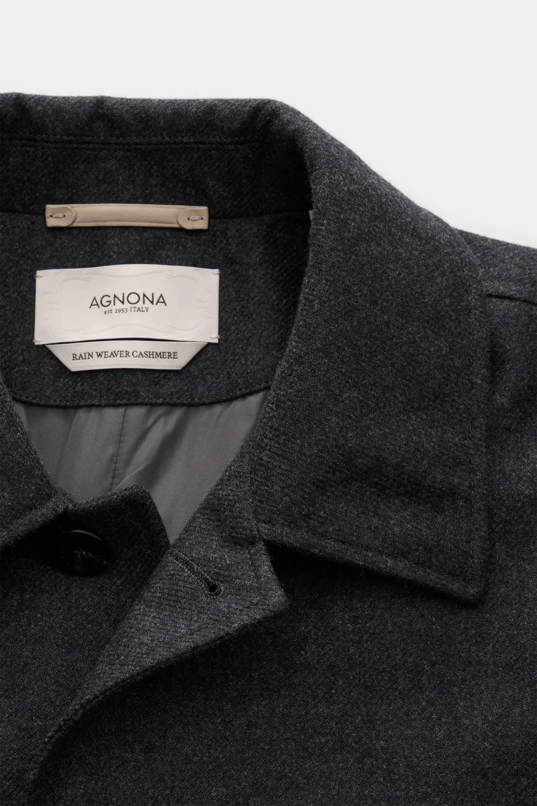 Agnona - Herren - Cashmere Mantel anthrazit – Bild 3