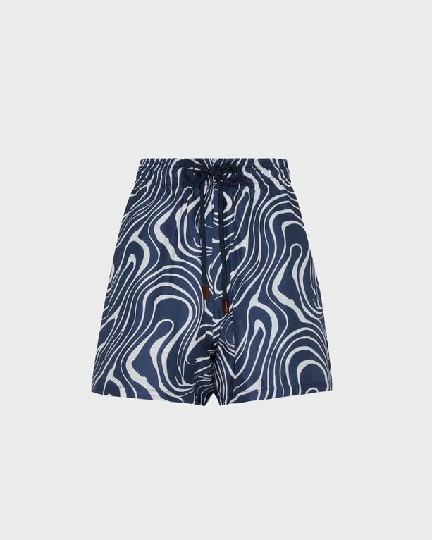 Vilebrequin - Waves Bermudashorts Aus Seide Für Damen - Bermuda - Lika - Blau - Größe S Vilebrequin - Waves Bermudashorts Aus Seide Für Damen - Bermuda - Lika - Blau - Größe S