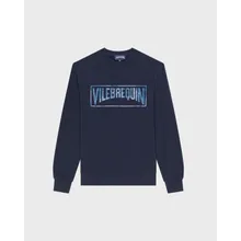 Vilebrequin - Sweatshirt Aus Bio-baumwolle Mit Geflocktem Vilebrequin-logo Für Herren - Sweatshirt - Jorasse - Blau - Größe M Vilebrequin - Sweatshirt Aus Bio-baumwolle Mit Geflocktem Vilebrequin-logo Für Herren - Sweatshirt - Jorasse - Blau - Größe M