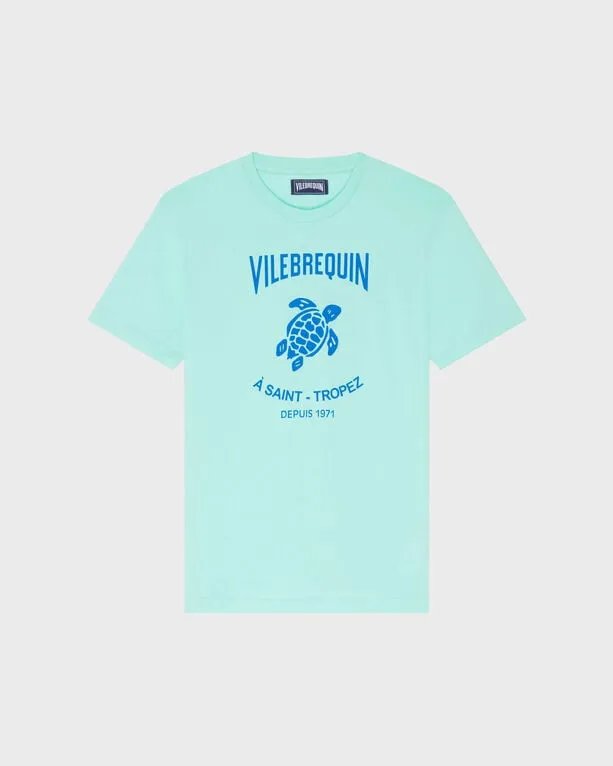 Vilebrequin - Baumwoll-t-shirt Mit Aufgedrucktem Kontrastlogo Aus Gummi Für Herren - T-shirt - Portisol - Grün - Größe L Vilebrequin - Baumwoll-t-shirt Mit Aufgedrucktem Kontrastlogo Aus Gummi Für Herren - T-shirt - Portisol - Grün - Größe L