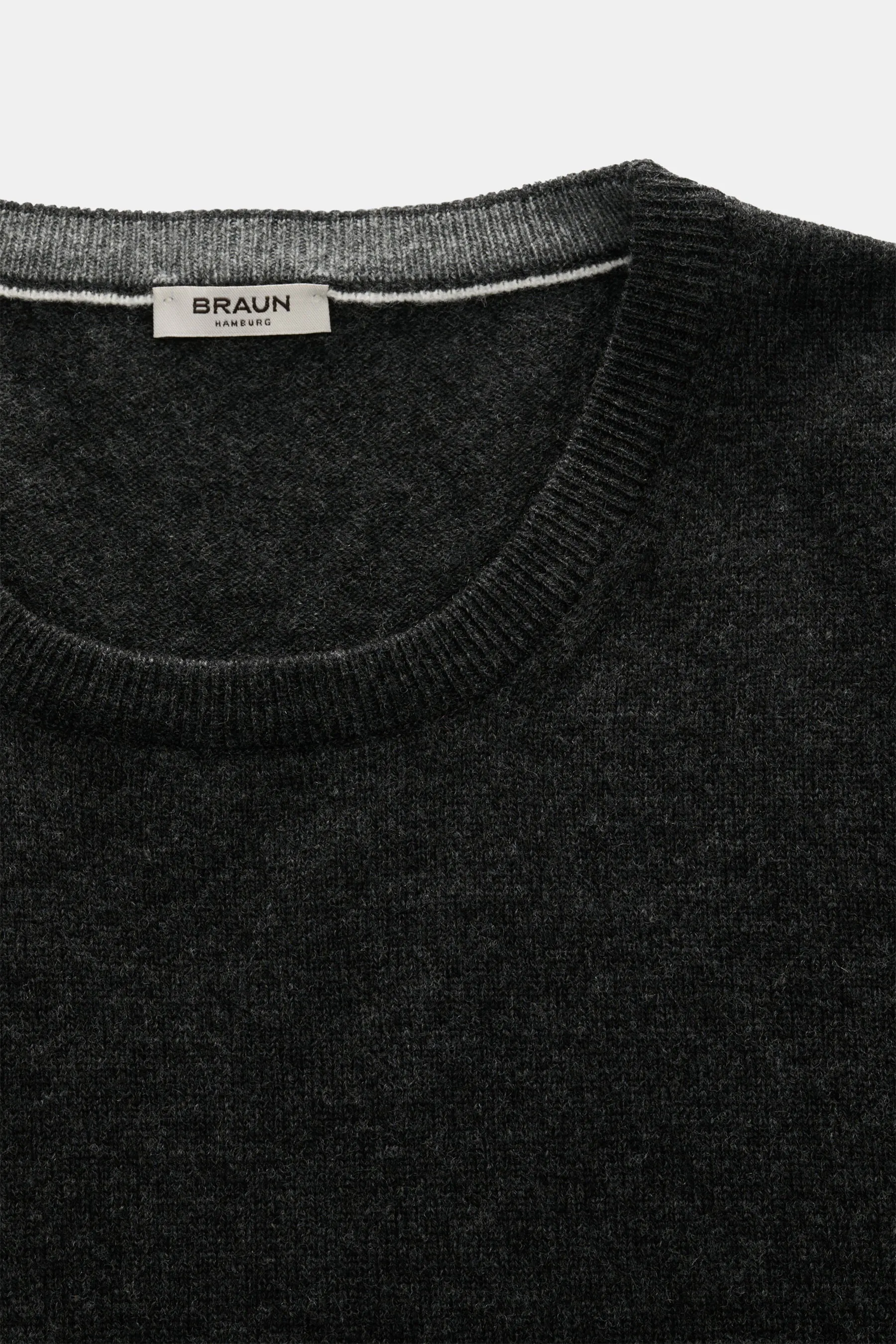 BRAUN Hamburg - Herren - Rundhalspullover anthrazit – Bild 2