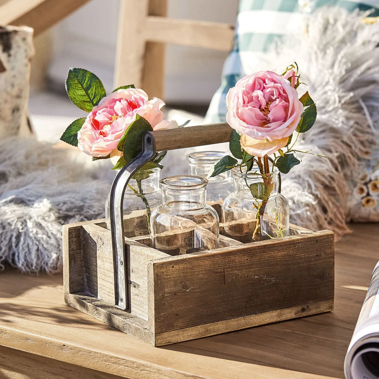 Vase 4er Set mit Korb Reverie – Bild 5