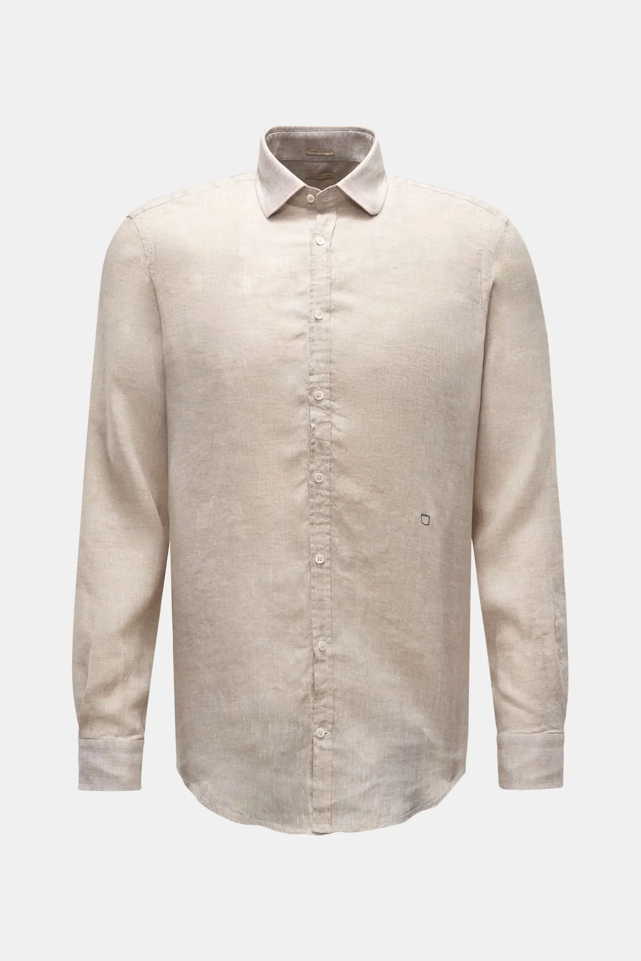 Massimo Alba - Herren - Leinenhemd %27Canary%27 Haifisch-Kragen beige Massimo Alba - Herren - Leinenhemd %27Canary%27 Haifisch-Kragen beige