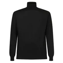 Dell%27oglio - High Neck Black Knit Pullover - Größe 50 - schwarz Dell%27oglio - High Neck Black Knit Pullover - Größe 50 - schwarz