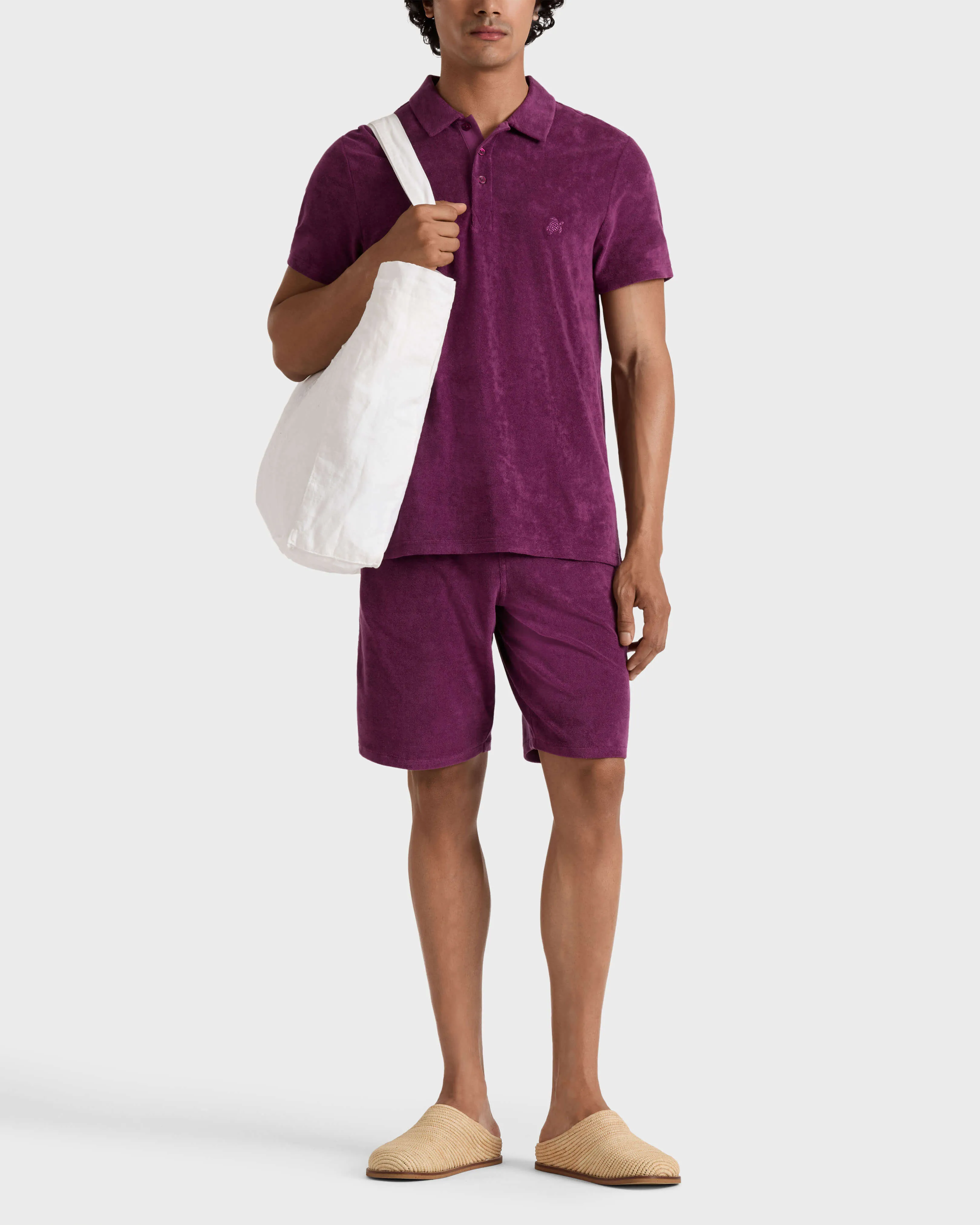 Vilebrequin - Jacquard-bermudashorts Aus Frottee - Bermuda - Bolide - Violett - Größe L – Bild 3