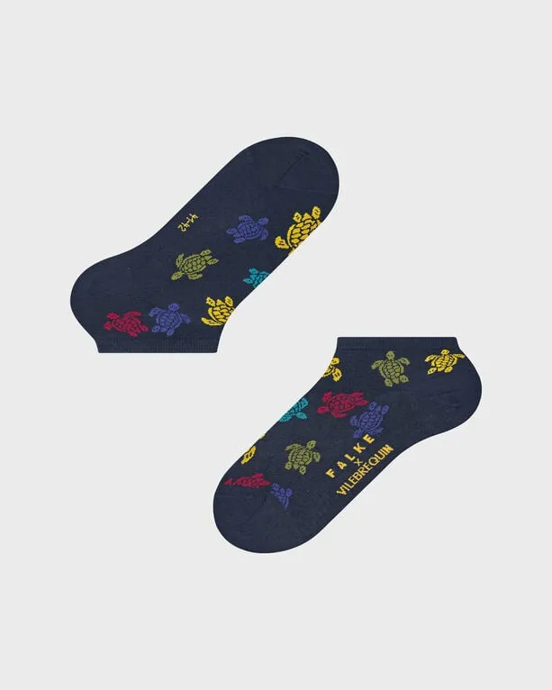 Vilebrequin - Mehrfarbige Rondes Des Tortues Sneakersocken Für Herren – Vilebrequin X Falke - Socken - Socks3 - Blau - Größe 41-42 Vilebrequin - Mehrfarbige Rondes Des Tortues Sneakersocken Für Herren – Vilebrequin X Falke - Socken - Socks3 - Blau - Größe 41-42