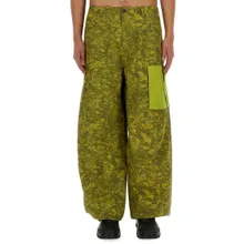 Ten C - Wide-Leg Cargo Pants With Textured Pattern - Größe S - grün Ten C - Wide-Leg Cargo Pants With Textured Pattern - Größe S - grün