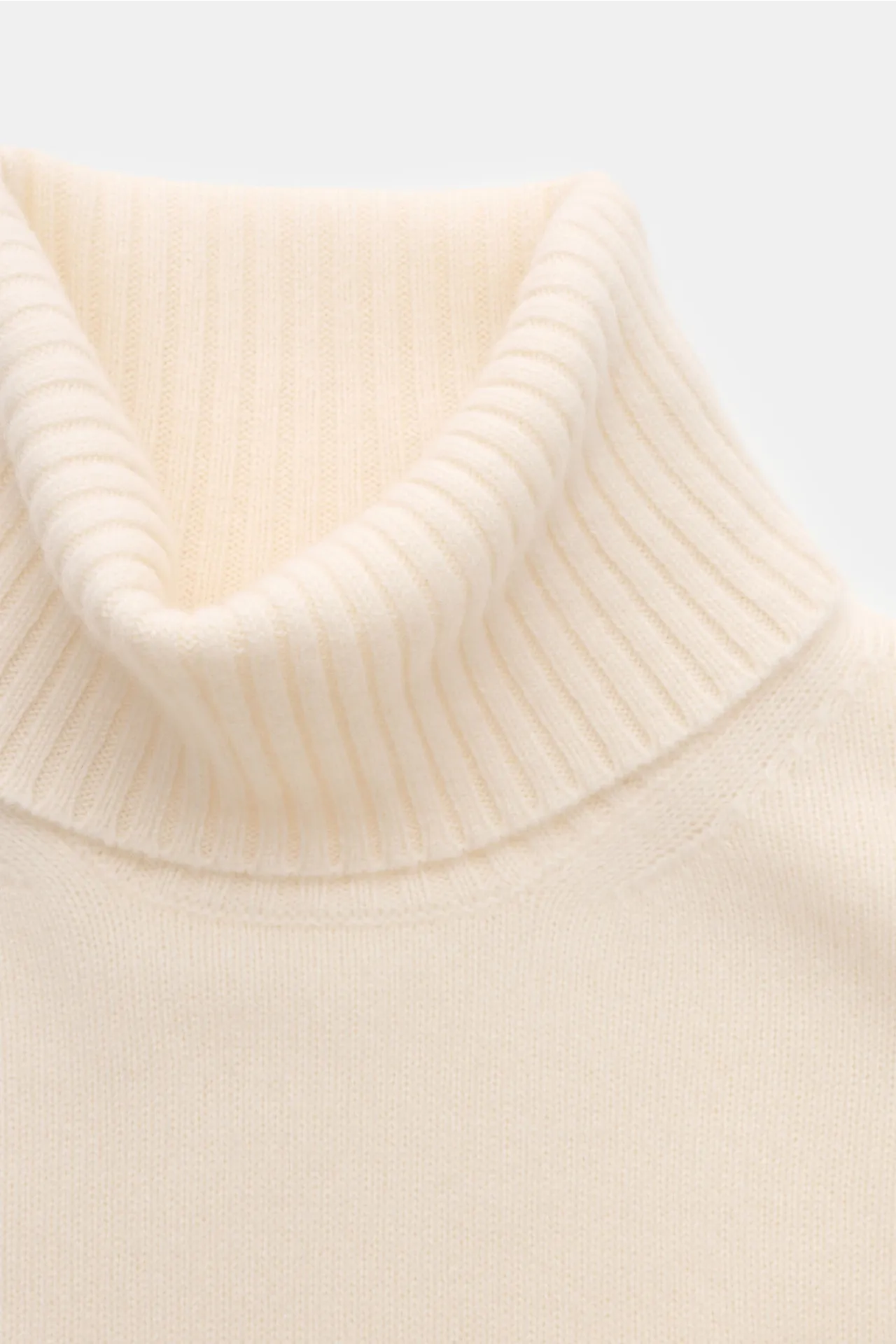 Lunaria Cashmere - Herren - Cashmere Rollkragenpullover creme – Bild 2