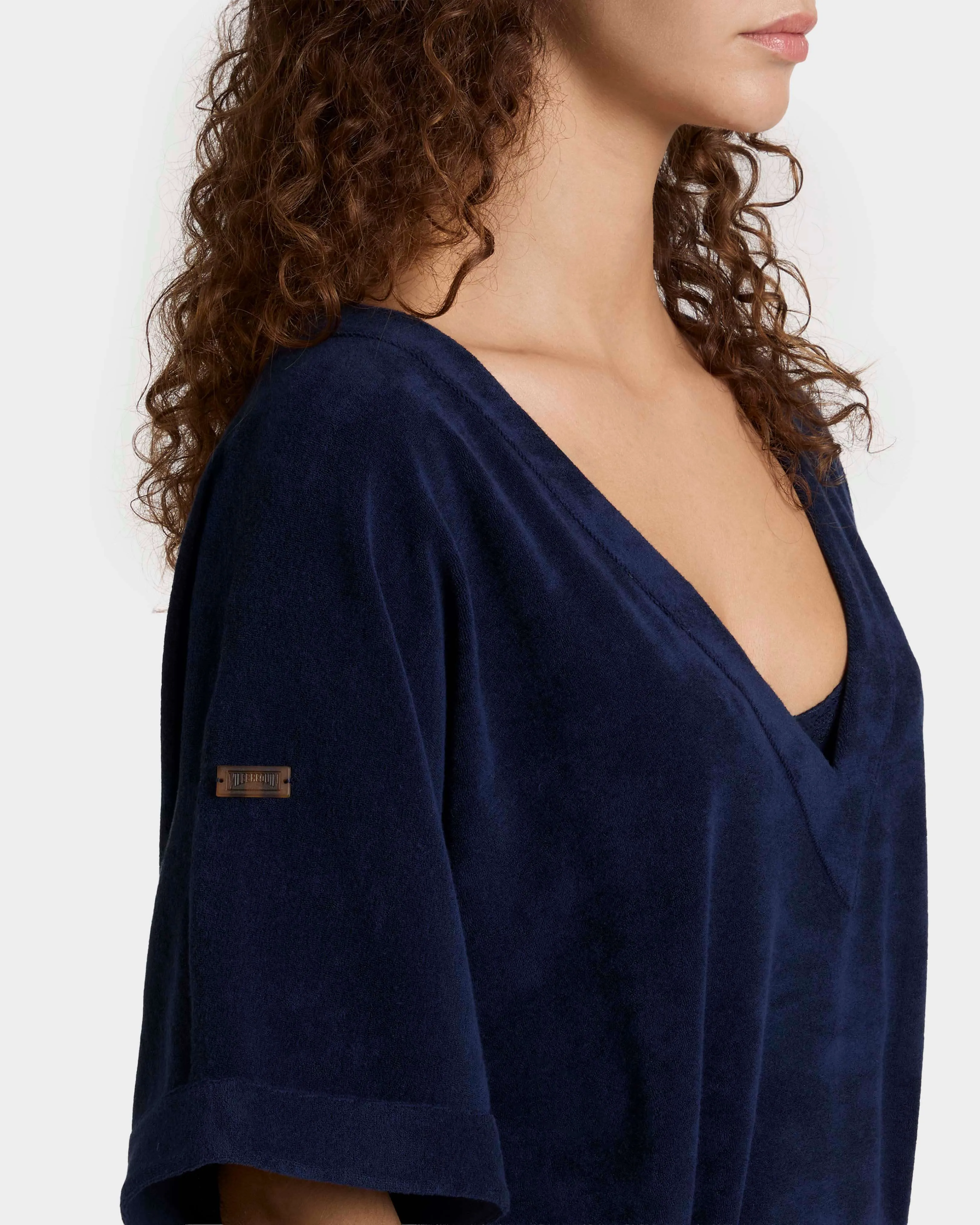 Vilebrequin - Solid Frottee-kaftan Zum Wenden Für Damen - Kleid - Leyla - Blau - Größe M – Bild 6