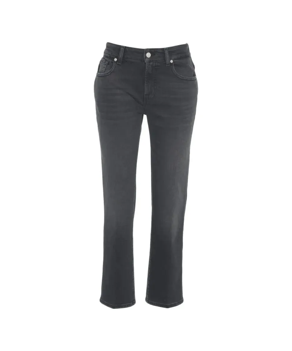 Seven for all Mankind - Mid-Rise Black Skinny Jeans - Größe 25 - grau Seven for all Mankind - Mid-Rise Black Skinny Jeans - Größe 25 - grau