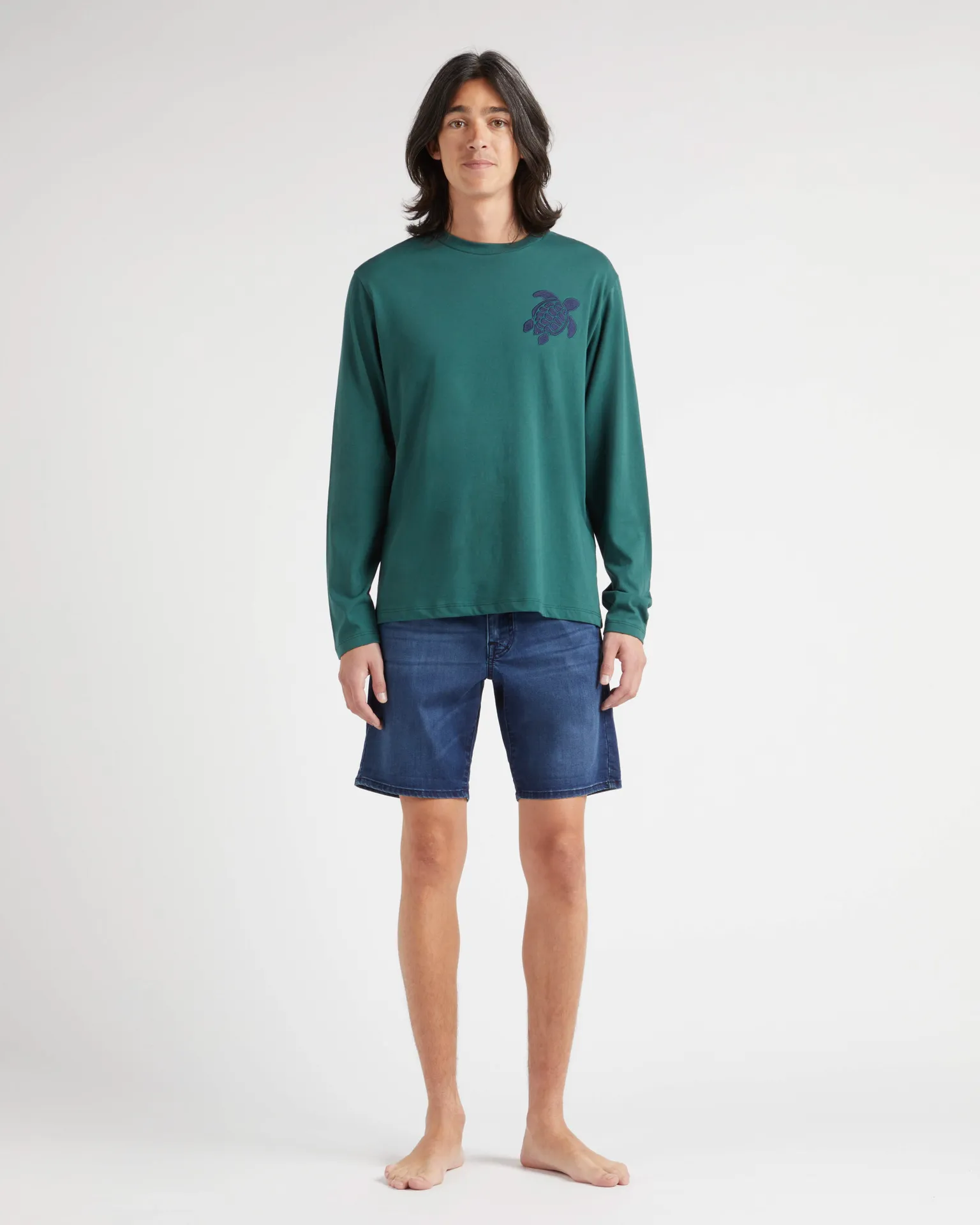 Vilebrequin - Langärmeliges T-shirt Aus Baumwolle Für Herren - T-shirt - Ales - Grün - Größe L – Bild 3