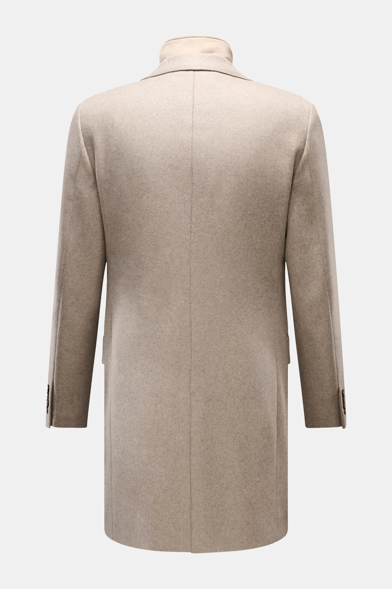 Fay - Herren - Mantel 'Double Coat' mit Weste beige – Bild 3