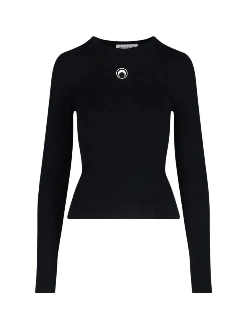 Marine Serre - "Moon" Long Sleeve Top – Black - Größe M - schwarz Marine Serre - "Moon" Long Sleeve Top – Black - Größe M - schwarz
