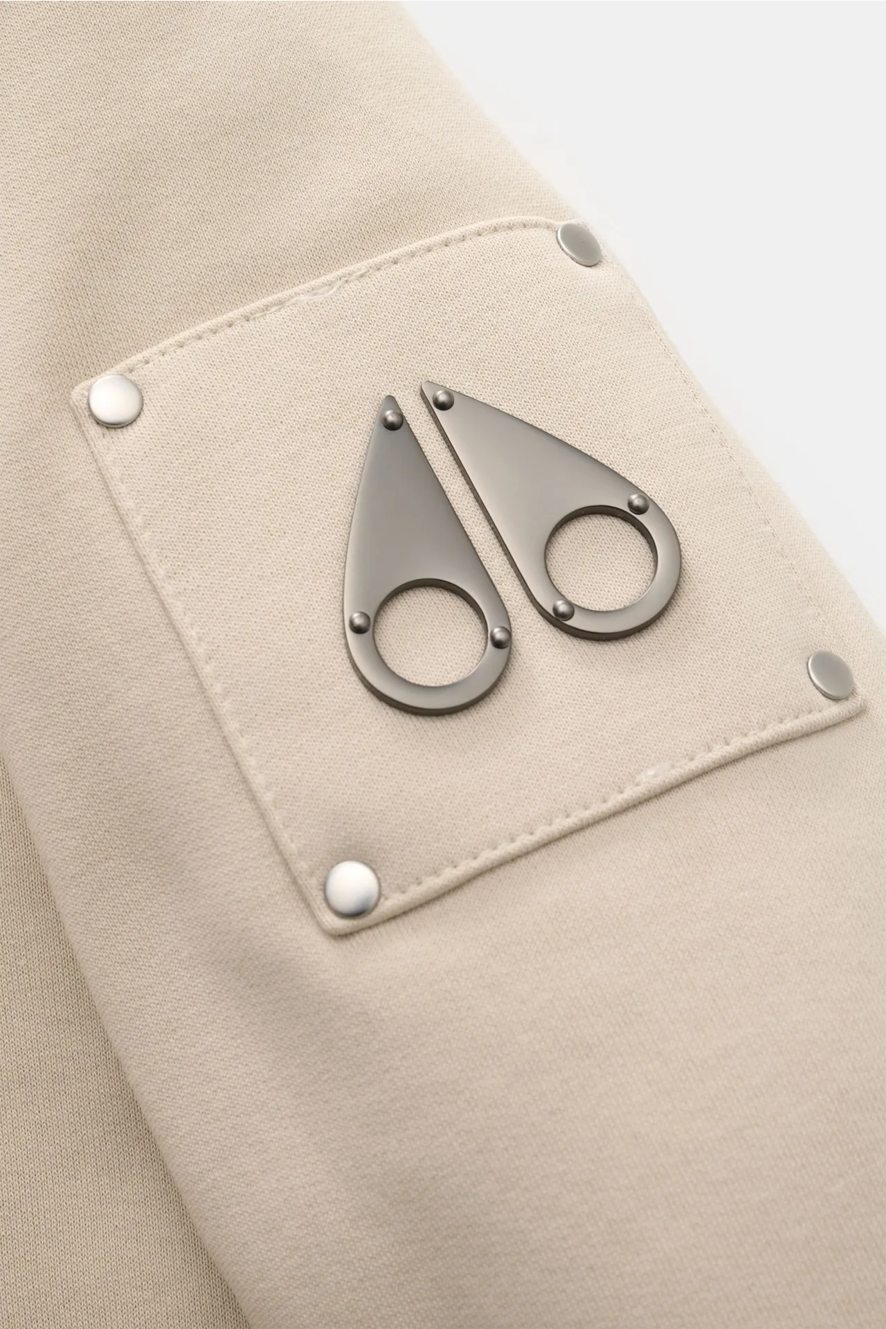Moose Knuckles - Herren - Sweatjacke 'Classic Bunny' creme – Bild 5