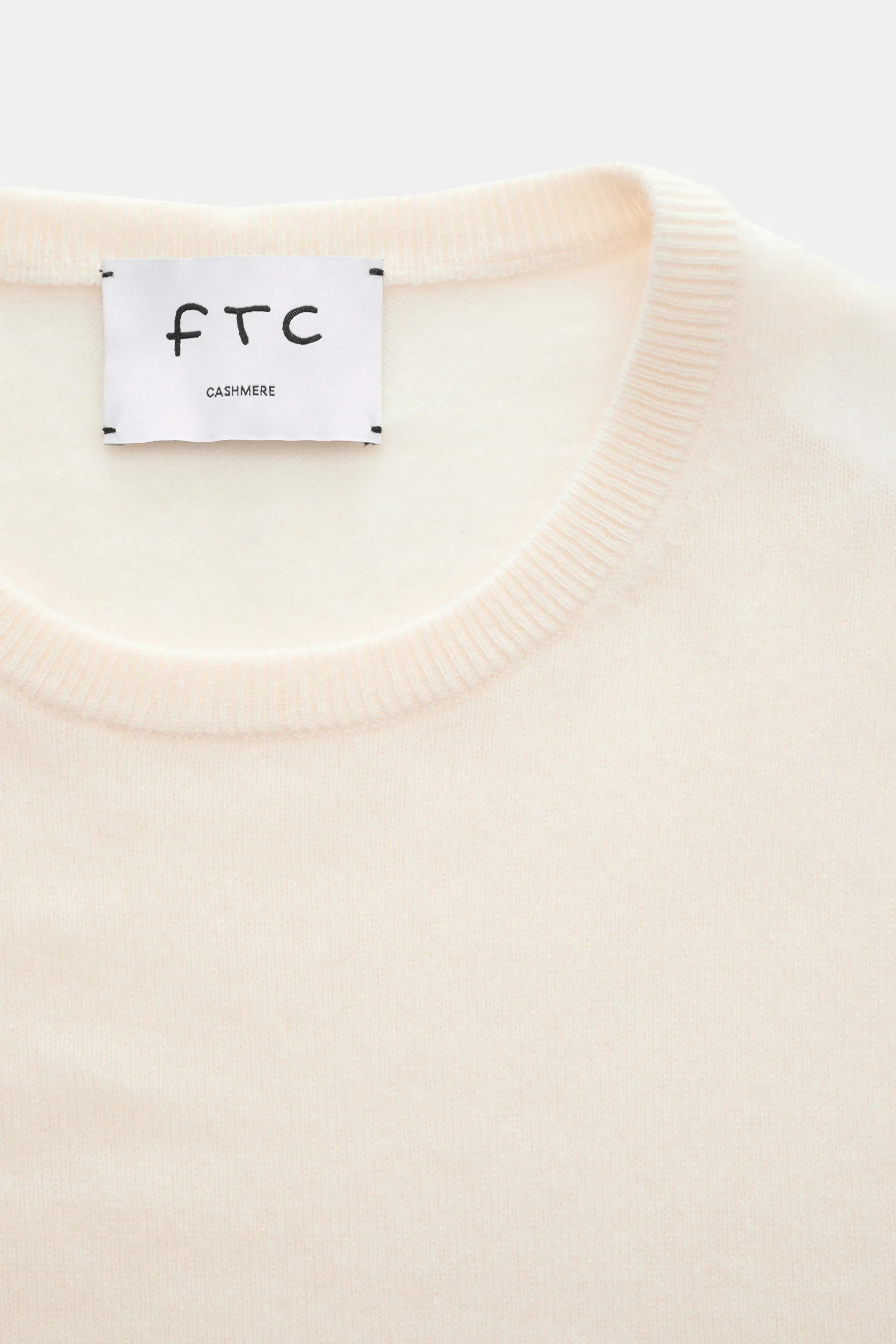 FTC - Herren - Cashmere Rundhalspullover creme – Bild 2