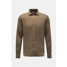 BRAUN Hamburg Essentials - Herren - Leinenhemd Haifisch-Kragen braun BRAUN Hamburg Essentials - Herren - Leinenhemd Haifisch-Kragen braun