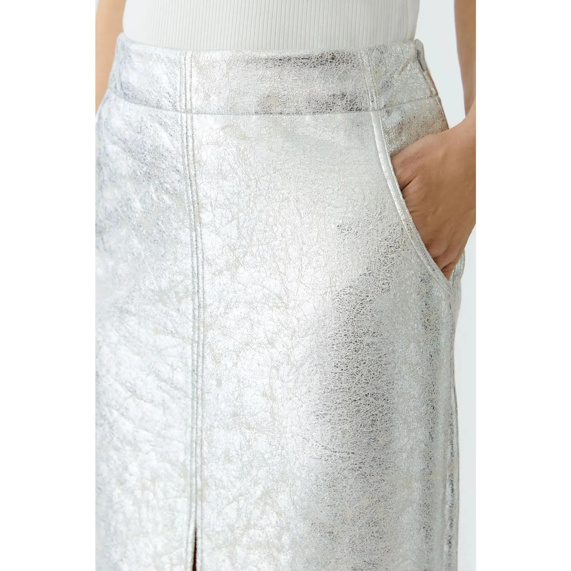 Oui - Bleistiftrock - Größe 36 DAMEN - goldfarben – Bild 3