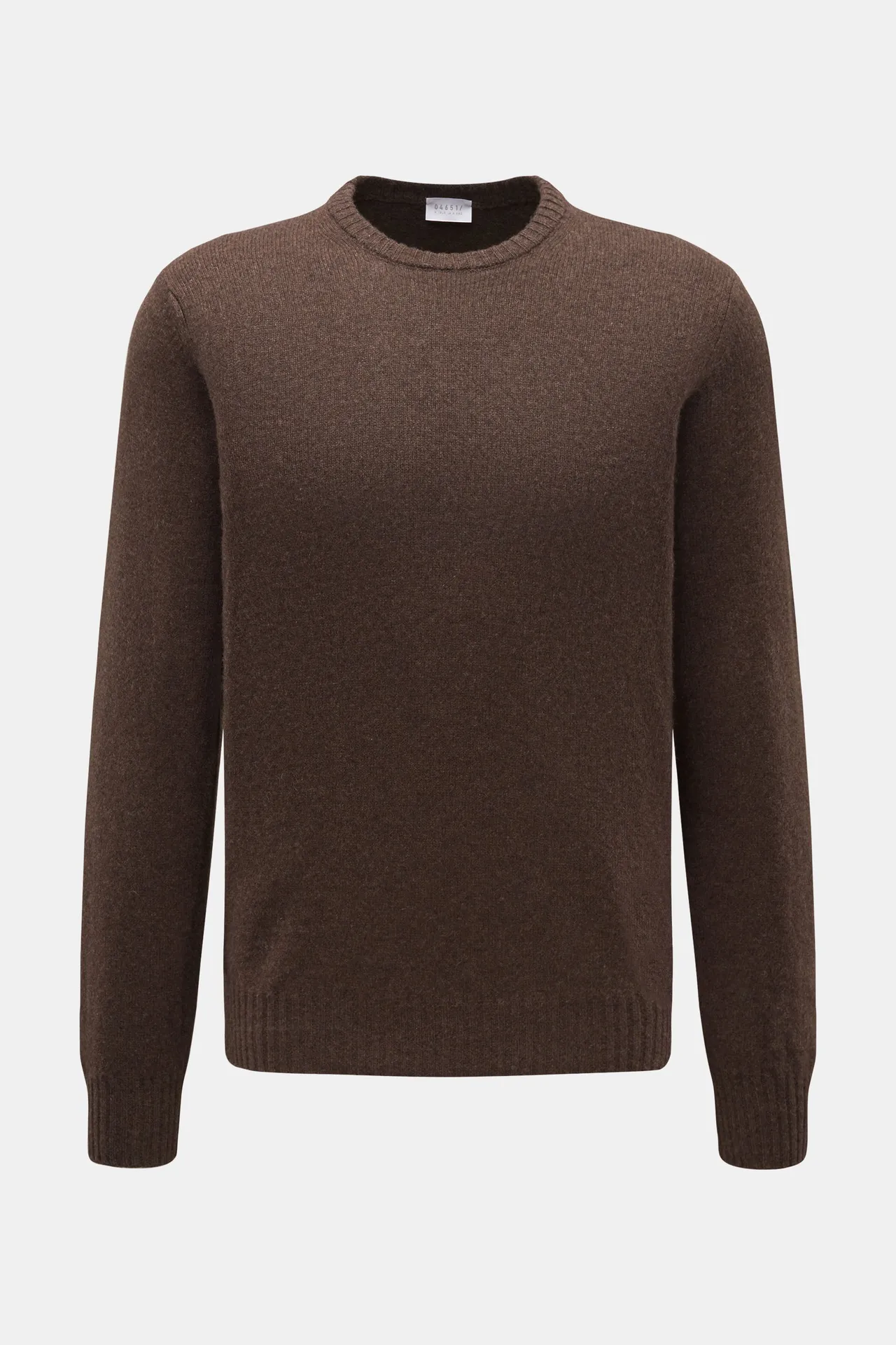 04651/ A trip in a bag - Herren - Cashmere Rundhalspullover graubraun meliert 04651/ A trip in a bag - Herren - Cashmere Rundhalspullover graubraun meliert