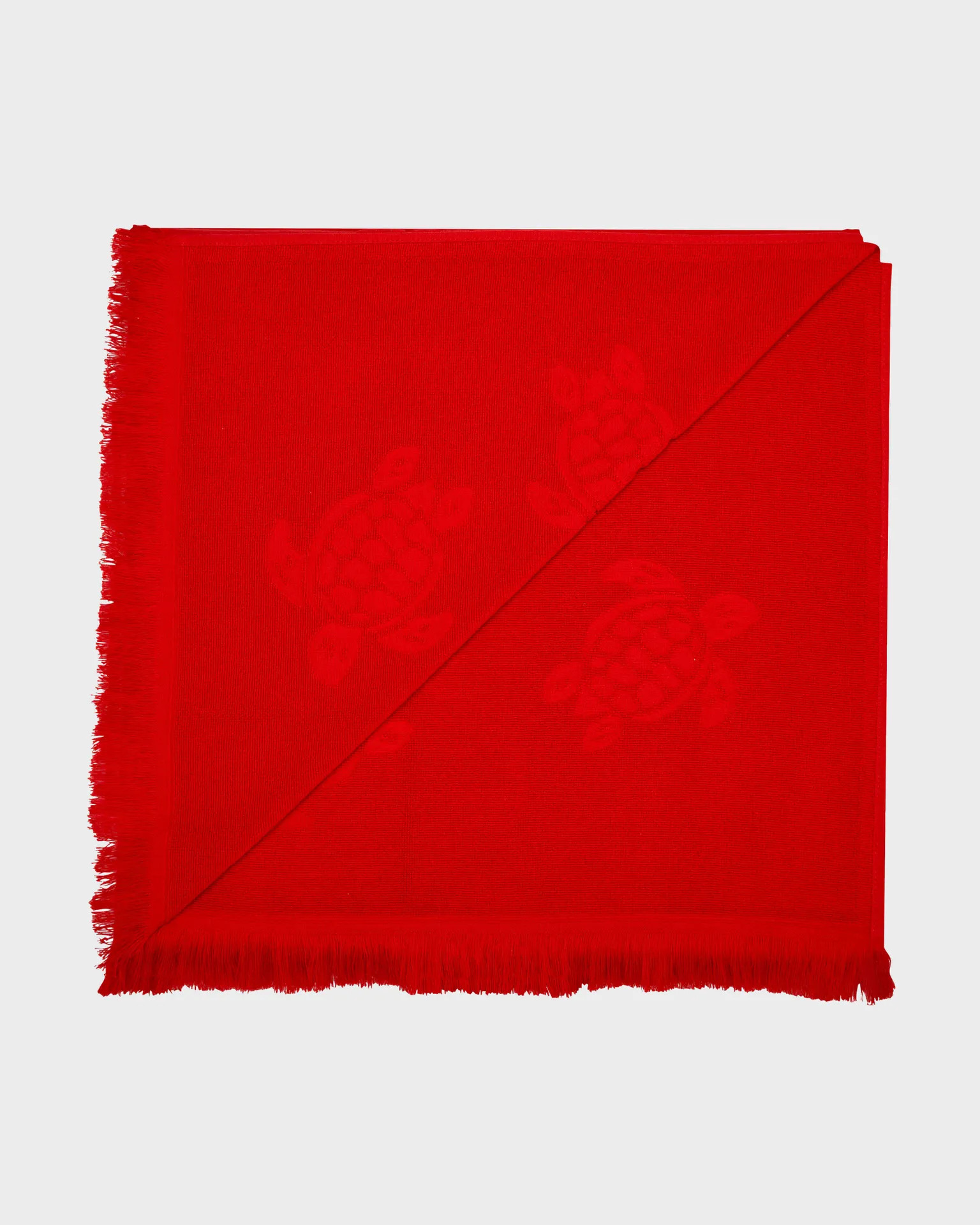 Vilebrequin - Strandtuch Aus Bio-baumwolle Schildkröten-jacquard - Strandtuch - Santah - Rot - Größe OSFA – Bild 2
