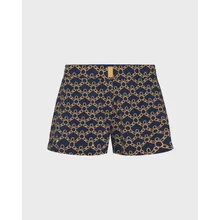 Vilebrequin - Kurze Turtles Chain Stretch-badeshorts Mit Flachem Bund Für Damen - Shorty - Ferise - Blau - Größe XS Vilebrequin - Kurze Turtles Chain Stretch-badeshorts Mit Flachem Bund Für Damen - Shorty - Ferise - Blau - Größe XS