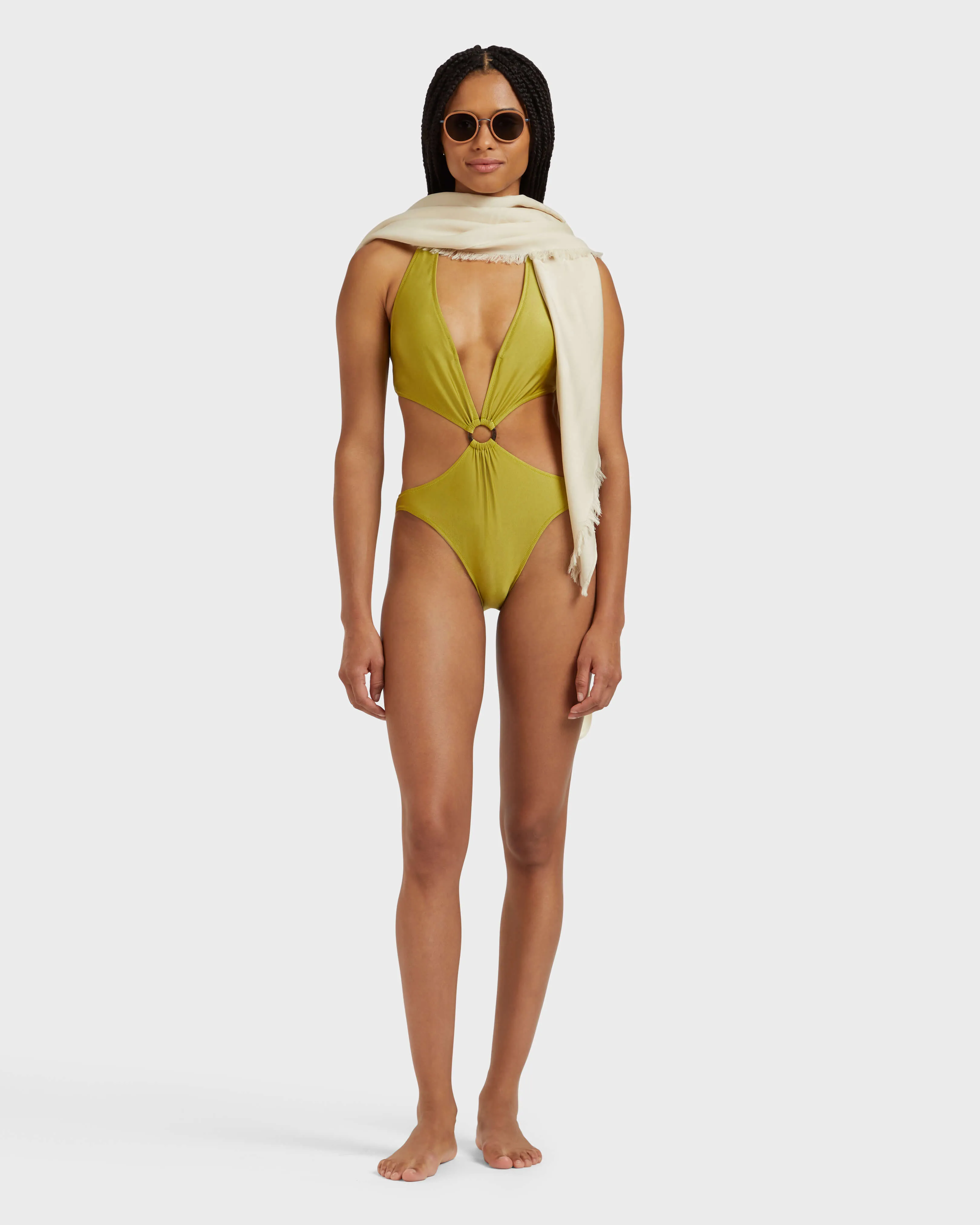 Vilebrequin - Shiny Solid Stretch Trikini Für Damen - Bademode - Fresh - Grün - Größe L – Bild 5