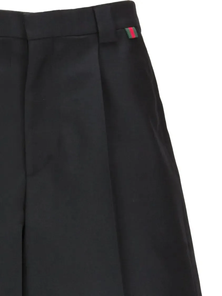 Gucci - Wool Blend Twill Shorts - Größe 48 - schwarz – Bild 2