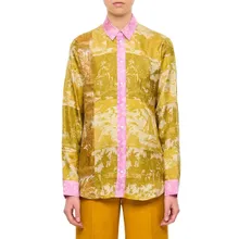 Pierre-Louis Mascia - Yellow/Pink Printed Shirt With Pointed Collar - Größe M - gelb Pierre-Louis Mascia - Yellow/Pink Printed Shirt With Pointed Collar - Größe M - gelb