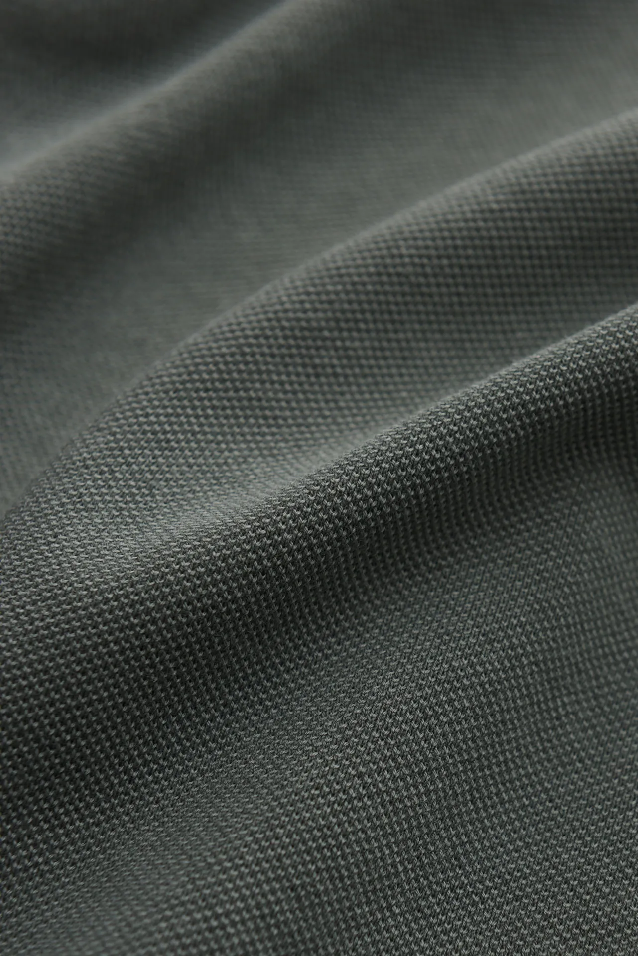 Fedeli - Herren - Piqué-Hemd 'Steve' schmaler Kragen graugrün – Bild 5