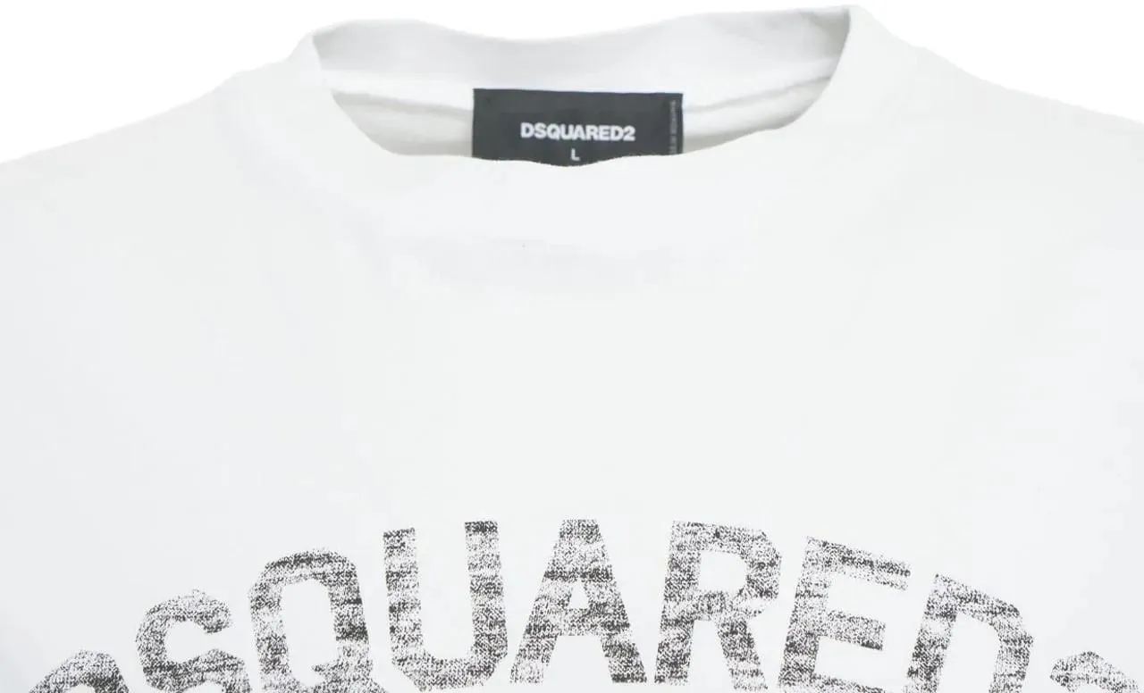 Dsquared2 - T-shirt with logo print - Größe L - weiß – Bild 3