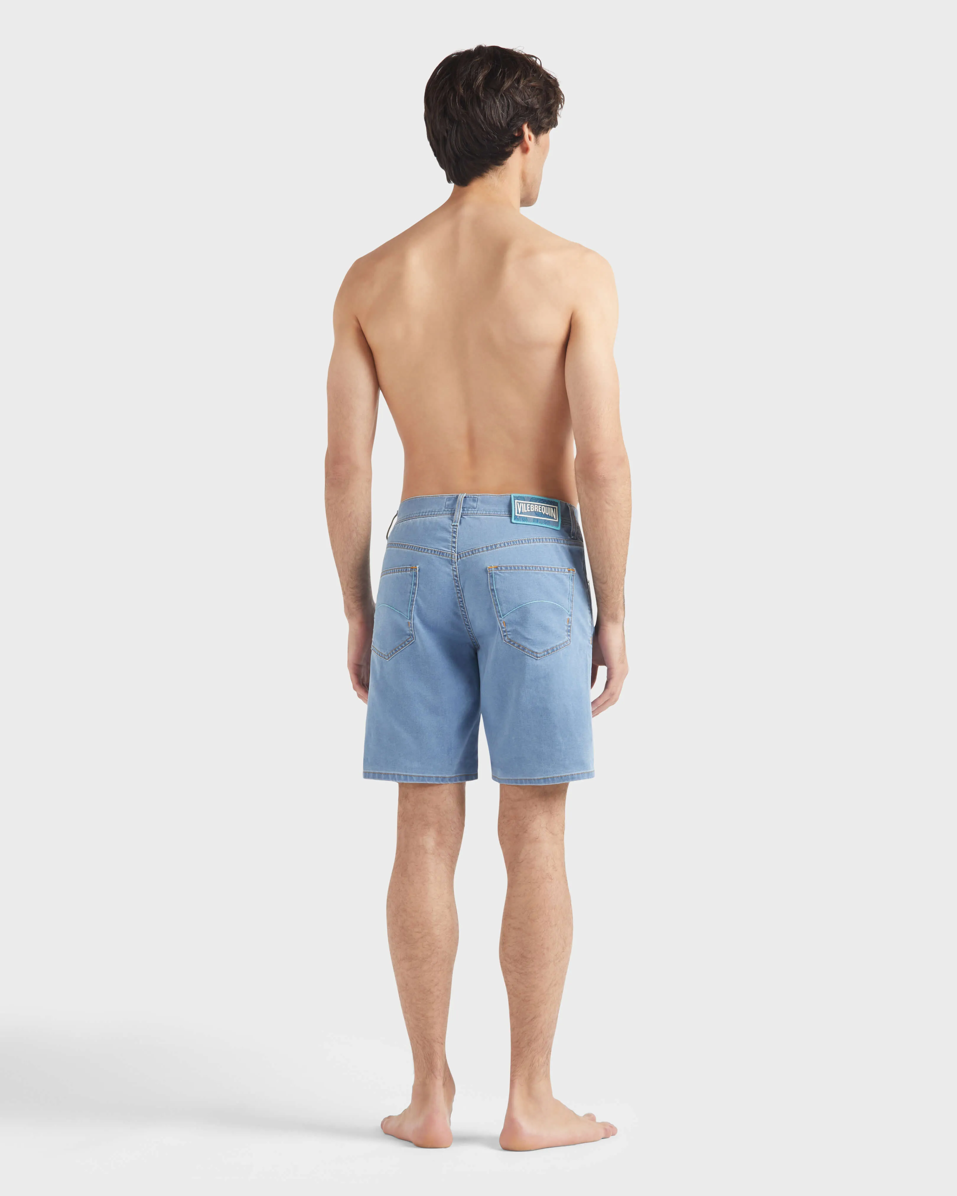 Vilebrequin - Starfish And Turtles Badeshorts Aus Denim Für Herren - Bermuda - Garonne - Blau - Größe 30 – Bild 4
