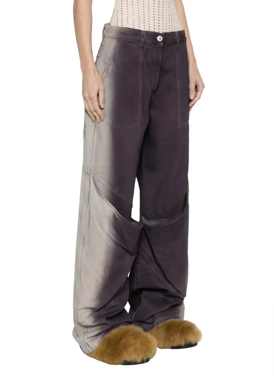 The Attico - Long Pant Purple/white - Größe 25 - weiß – Bild 4