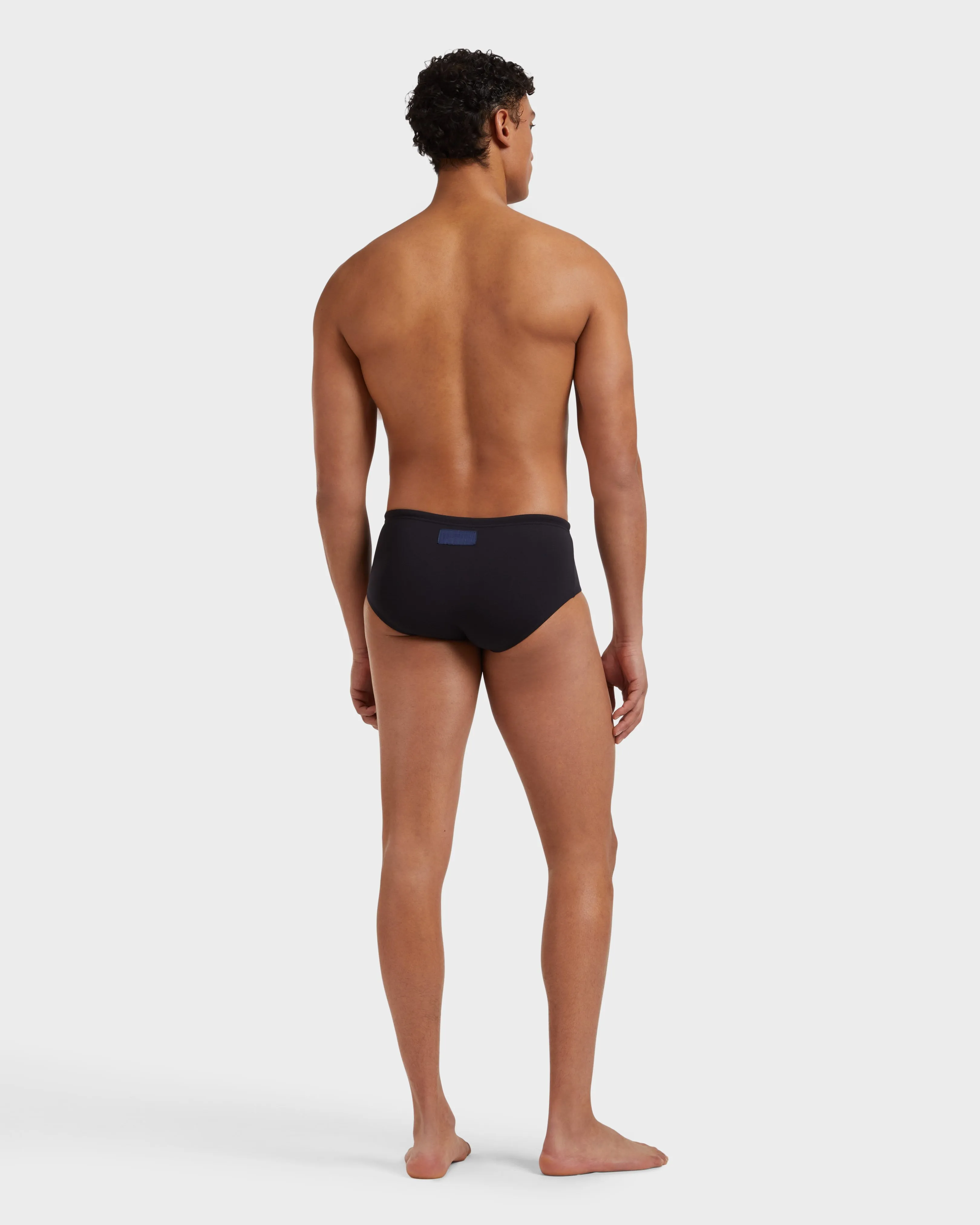 Vilebrequin - Figurbetonte Einfarbige Badehose Für Herren - Bademode - Nuage - Schwarz - Größe M – Bild 3