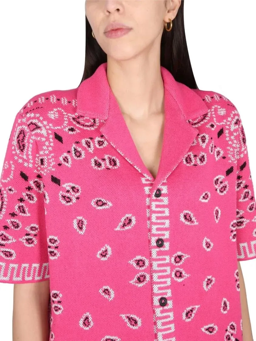 Alanui - Bandana Print Shirt With Classic Collar - Größe S - pink – Bild 2